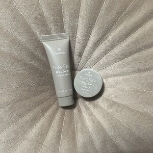 Therabody TheraFace Recover Hand Cream & Renewed Lip Balm Light Citrus